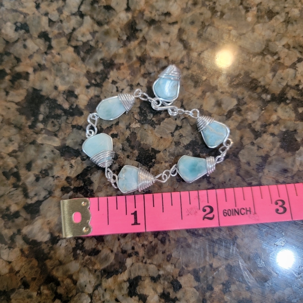 Pectolite Rare Dolphin Stone Bracelet - Picture 4 of 4